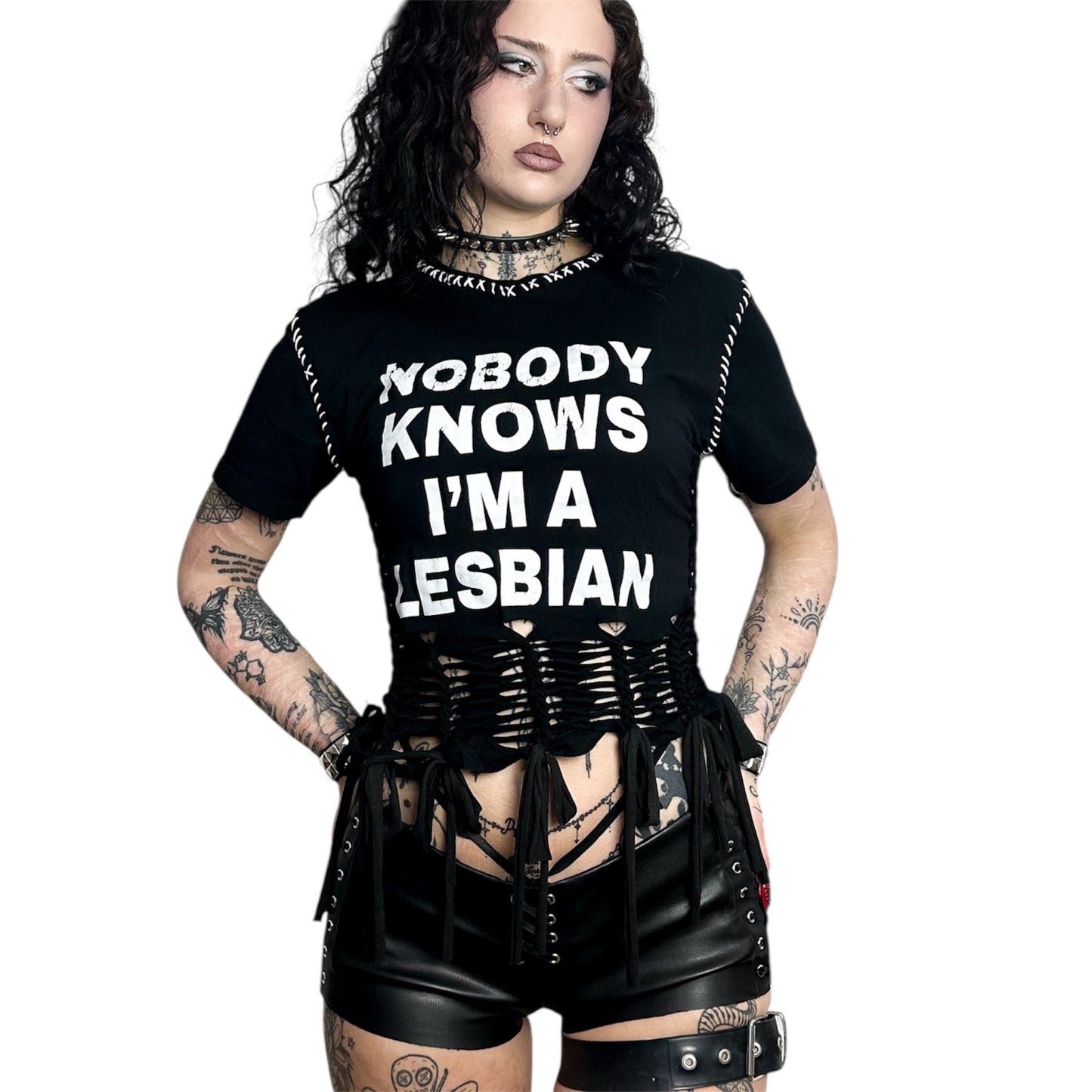 NOBODY KNOWS IM A LESBIAN SHORT SLEEVE