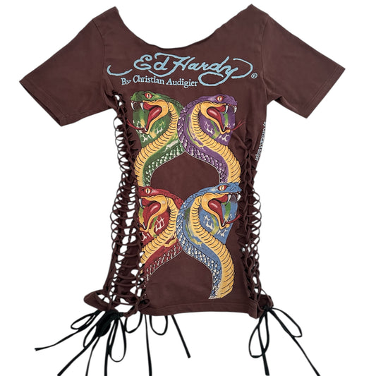 ED HARDY 'WILD KIWI' SHORT SLEEVE TOP